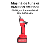 Campion Birkanyíró gép, Campion CMP1556, 1000W, 2 akkumulátorral 48V, 6000mAh, vezeték nélküli, tartozékokkal, hordtáskával, piros/kék, Kék