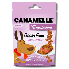 Canamelle Monoproteines, Gabonamentes kacsa ízű snack csontocskák, 100 g jutalomfalat kutyáknak