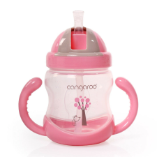 Cangaroo Boo szívószálas pohár 280 ml 6hó+ rózsaszín itatópohár