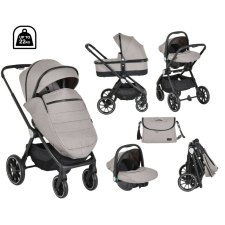 Cangaroo CHRISTIANO babakocsi szett 3in1 lapra csukható, alu váz, 22kgig BÉZS babakocsi