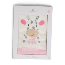 Cangaroo I Love Mum Zsiráfos pamut takaró (90x100 cm) - Rózsaszín babaágynemű, babapléd