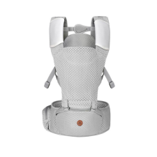 Cangaroo MISTRAL bébi hordozó 3 pozíciós, ergonomikus, hálós világos szürke babahordozó kendő, háti hordozó