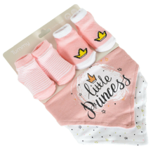 Cangaroo Tummy zokni+nyálkendő szett 2+2db - rózsaszín babaápolási kellék