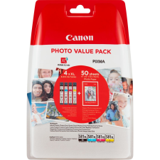 Canon CLI-581XL Photo Value Pack BK/C/M/Y + 50db fotópapír 2052C004 (eredeti) fotópapír