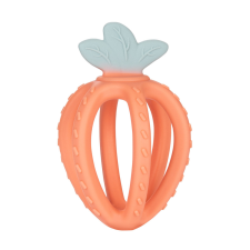 Canpol babies 3D szenzorikus szilikon rágóka STRAWBERRY narancs rágóka