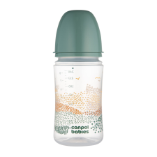 Canpol babies Anti-kólikás cumisüveg EasyStart MOUNTAINS 240 ml zöld cumisüveg