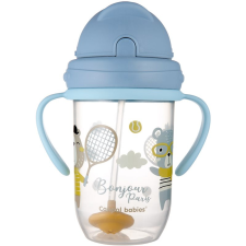Canpol Babies Bonjour Paris Cup bögre szívószállal Blue 270 ml itatópohár