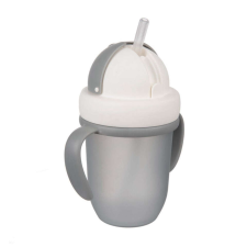 Canpol Babies Canpol FlipTop szívószálas pohár 210 ml (9h+) - Matt szürke itatópohár