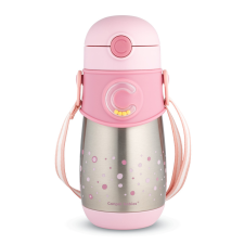 Canpol Babies Canpol Hőtartó pohár szilikonos szívószállal 300 ml (12h+) - Rózsaszín itatópohár