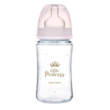 Canpol Babies EasyStart anti-kólikás cumisüveg Royal Baby 240ml (3h+) - Little Princess - Rózsaszín cumisüveg