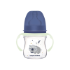Canpol Babies EasyStart anti-kólikás cumisüveg világító fogantyúval 120ml (0h+) - Sleepy Koala - Kék