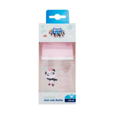 Canpol Babies Exotic Animals Easy Start Anti-Colic Bottle Pink 0m+ cumisüveg 120 ml gyermekeknek cumisüveg