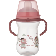 Canpol Babies FirstCup Bonjour Paris Pohár szilikon itatóval 250 ml, rózsaszín (5901691870000) kulacs, kulacstartó