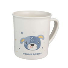 Canpol babies műanyag pohár fogóval, mikrózható,170 ml - kutyus babaétkészlet