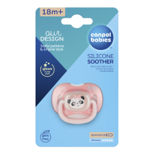 Canpol babies nyugtató szilikon cumi szimmetrikus 18 hó+ panda cumi