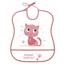 Canpol BABIES Puha műanyag melltartó Aranyos állatok macska előke