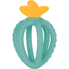 Canpol Babies Silicone Sensory Teether Strawberry rágóka Turquoise 3m+ 1 db rágóka