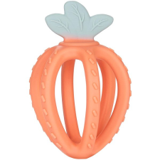 Canpol Babies Silikonové senzorické 3D kousátko Jahoda oranžové rágóka