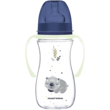 Canpol Babies Sleepy Koala EasyStart kólika elleni cumisüveg 300 ml, kék cumisüveg