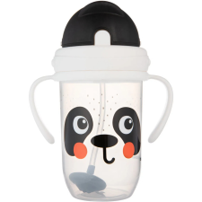 Canpol Babies Súlyozott szívószálas itatópohár, 270ml, BabiesBoo, panda babaétkészlet