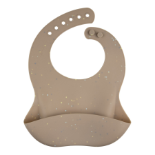 Canpol babies Szilikon előke zsebbel DOTS bézs előke