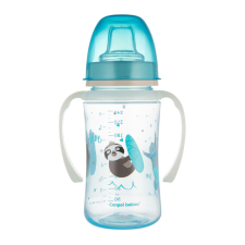 Canpol Babies Szilikon ivócsőrős tanulópohár, világító fogantyúval, EXOTIC ANIMALS, 240 ml, kék babaétkészlet