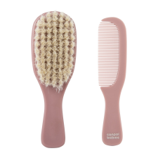  Canpol babies természetes sörtés hajkefe és fésű GOLD rózsaszín babaápolási kellék