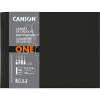 CANSON One 196 lapos 27,9x21,6 cm fekvő tájolású Sima rajzpapírfüzet - Fekete (C31200L026)