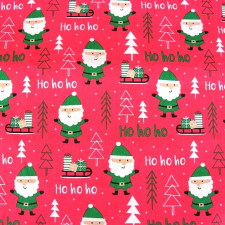 Canvas HOHOHO, extra széles, karácsonyi mintás pamutvászon karácsonyi textilia