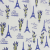 Canvas PARIS, lavender, Eiffel torony és levendula mintás pamutvászon