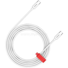 Canyon cable CC60AB C-C 60W Braided 2m White (CND-CC60AB20W) kábel és adapter