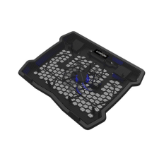 Canyon Notebook Hűtő, LED világítás, 2xUSB2.0, 15,6&quot;, fekete - CNE-HNS02 laptop kellék