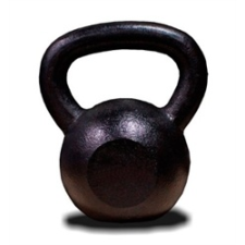 Capetan® 16Kg Vas Kettlebell fekete festéssel - harang súly 16Kg kettlebell