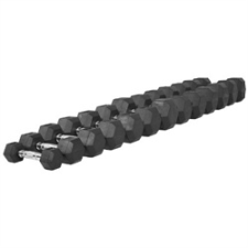 Capetan® Professional Line 15Kg Hex Egykezes edzőtermi gumírozott kézi súlyzó gumírozott fejvégekkel kézisúlyzó