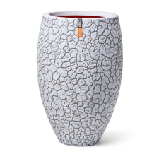 Capi Deluxe Clay elegáns elefántcsontszínű váza 50 x 72 cm kerti tárolás