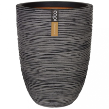 Capi Nature Rib KOFZ783 antracitszürke elegáns váza 46 x 58 cm kerti dekoráció