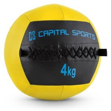 Capital Sports Wallba 4, sárga, 4 kg, wall ball, műbőr medicinlabda