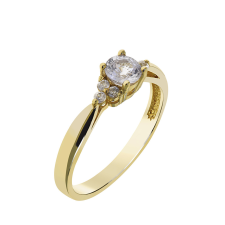  Capri Luxury Dream Fehér Zafír 14kt 0.47 ct Eljegyzési gyűrű gyűrű