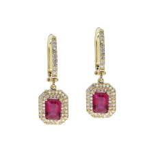  Capri Manhattan Luxury Rubin és Gyémánt 14kt 2.78 ct Fülbevaló gyűrű