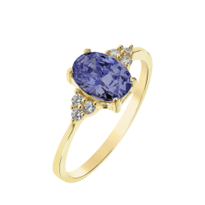  Capri Oslo Zafír 14kt 1.2ct eljegyzési gyűrű gyűrű