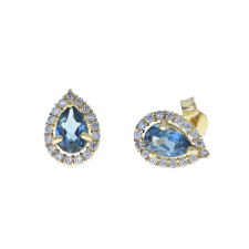  Capri Raindrop Topáz 14kt 0.84ct Fülbevaló fülbevaló