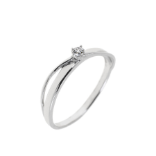 Capri Sicily Fehér Zafír 14kt 0.10ct Eljegyzési gyűrű gyűrű