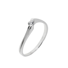  Capri Simple Elegance Fehér Zafír 14kt 0.10 ct Eljegyzési gyűrű gyűrű
