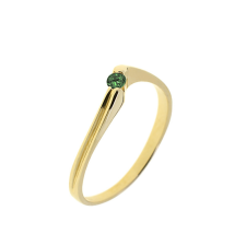  Capri Simple Elegance Smaragd 14kt 0.07ct Eljegyzési gyűrű gyűrű
