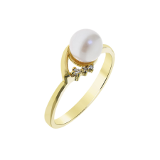  Capri Tahiti Dream Igazgyöngy és gyémánt 14kt 0.025 ct gyűrű gyűrű