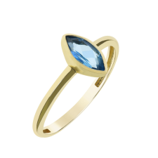  Capri Tiny Elegance Swiss Topáz 14kt 0.62ct Eljegyzési gyűrű gyűrű