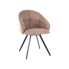  Capri Vardo Forgó Étkezőszék Sötét Bézs Szövet Fekete Fém Vázzal bútor