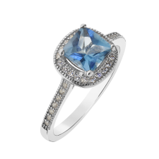  Capri Wonder of Cairo Topáz 925 Ezüst 1.29 ct Eljegyzési gyűrű gyűrű