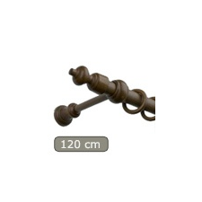  Carballo fa karnis mahagóni, egysoros, 120 cm karnis, függönyrúd