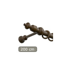  Carballo fa karnis mahagóni, egysoros, 200 cm karnis, függönyrúd